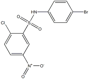 N-(4-bromophenyl)-2-chloro-5-nitrobenzene-1-sulfonamide Struktur