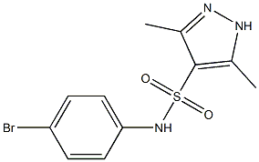 N-(4-bromophenyl)-3,5-dimethyl-1H-pyrazole-4-sulfonamide 结构式