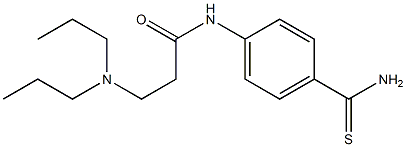 N-(4-carbamothioylphenyl)-3-(dipropylamino)propanamide Struktur