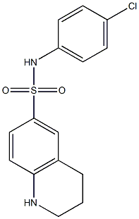 N-(4-chlorophenyl)-1,2,3,4-tetrahydroquinoline-6-sulfonamide 化学構造式