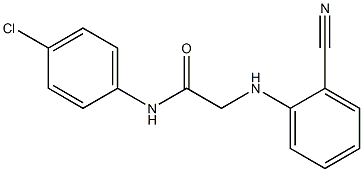 N-(4-chlorophenyl)-2-[(2-cyanophenyl)amino]acetamide 化学構造式