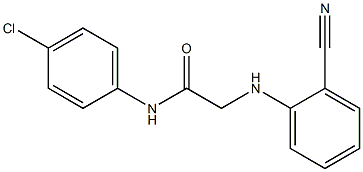 N-(4-chlorophenyl)-2-[(2-cyanophenyl)amino]acetamide,,结构式