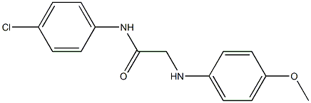 N-(4-chlorophenyl)-2-[(4-methoxyphenyl)amino]acetamide 结构式