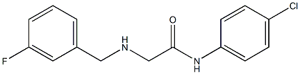 N-(4-chlorophenyl)-2-{[(3-fluorophenyl)methyl]amino}acetamide 结构式