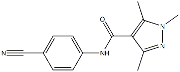 N-(4-cyanophenyl)-1,3,5-trimethyl-1H-pyrazole-4-carboxamide Struktur