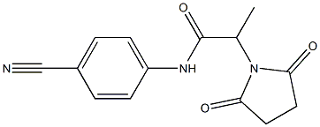 N-(4-cyanophenyl)-2-(2,5-dioxopyrrolidin-1-yl)propanamide Structure
