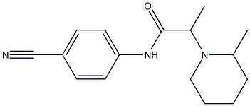 N-(4-cyanophenyl)-2-(2-methylpiperidin-1-yl)propanamide 结构式
