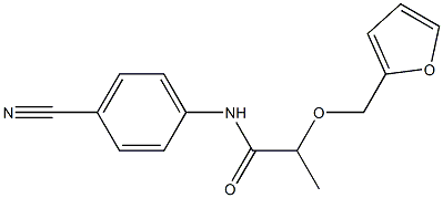 N-(4-cyanophenyl)-2-(furan-2-ylmethoxy)propanamide 结构式