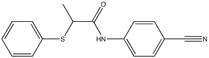 N-(4-cyanophenyl)-2-(phenylsulfanyl)propanamide Structure