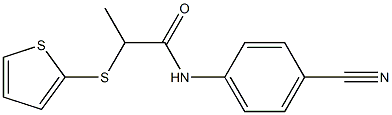 N-(4-cyanophenyl)-2-(thiophen-2-ylsulfanyl)propanamide Structure