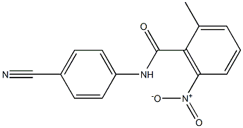 N-(4-cyanophenyl)-2-methyl-6-nitrobenzamide 化学構造式