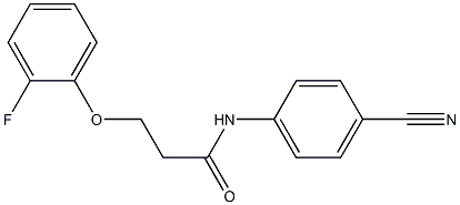 N-(4-cyanophenyl)-3-(2-fluorophenoxy)propanamide Structure