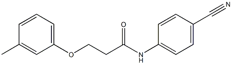 N-(4-cyanophenyl)-3-(3-methylphenoxy)propanamide Struktur