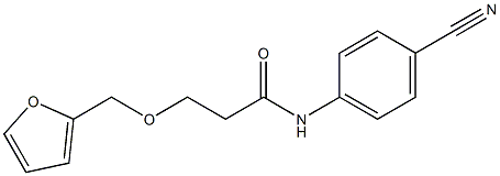 N-(4-cyanophenyl)-3-(furan-2-ylmethoxy)propanamide Structure