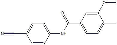 N-(4-cyanophenyl)-3-methoxy-4-methylbenzamide 化学構造式