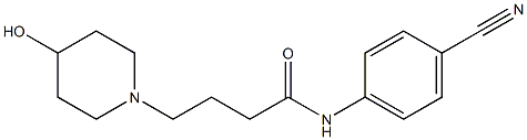 N-(4-cyanophenyl)-4-(4-hydroxypiperidin-1-yl)butanamide,,结构式