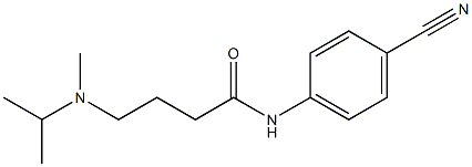 N-(4-cyanophenyl)-4-[methyl(propan-2-yl)amino]butanamide Struktur