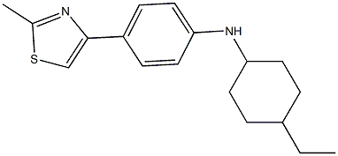 N-(4-ethylcyclohexyl)-4-(2-methyl-1,3-thiazol-4-yl)aniline Structure