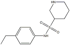 N-(4-ethylphenyl)piperidine-3-sulfonamide,,结构式