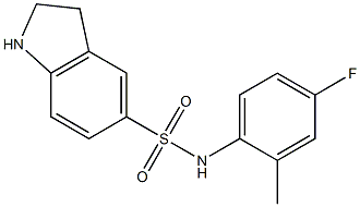  N-(4-fluoro-2-methylphenyl)-2,3-dihydro-1H-indole-5-sulfonamide