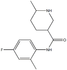 N-(4-fluoro-2-methylphenyl)-6-methylpiperidine-3-carboxamide Struktur
