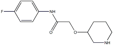 N-(4-fluorophenyl)-2-(piperidin-3-yloxy)acetamide,,结构式