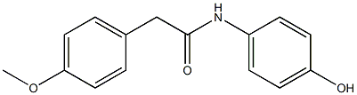 N-(4-hydroxyphenyl)-2-(4-methoxyphenyl)acetamide 化学構造式