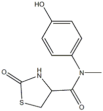 N-(4-hydroxyphenyl)-N-methyl-2-oxo-1,3-thiazolidine-4-carboxamide,,结构式