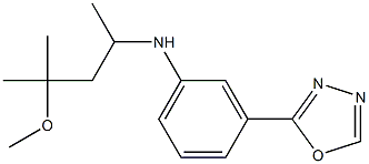 N-(4-methoxy-4-methylpentan-2-yl)-3-(1,3,4-oxadiazol-2-yl)aniline