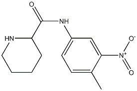 N-(4-methyl-3-nitrophenyl)piperidine-2-carboxamide 化学構造式
