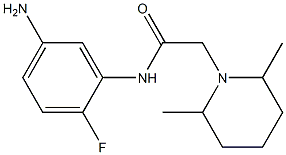 N-(5-amino-2-fluorophenyl)-2-(2,6-dimethylpiperidin-1-yl)acetamide Struktur