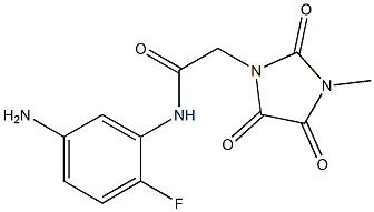 N-(5-amino-2-fluorophenyl)-2-(3-methyl-2,4,5-trioxoimidazolidin-1-yl)acetamide Structure