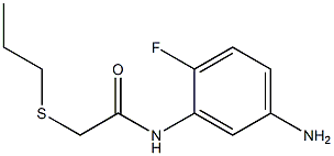 N-(5-amino-2-fluorophenyl)-2-(propylsulfanyl)acetamide Structure