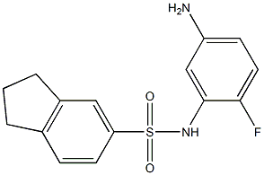 N-(5-amino-2-fluorophenyl)-2,3-dihydro-1H-indene-5-sulfonamide Struktur