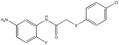 N-(5-amino-2-fluorophenyl)-2-[(4-chlorophenyl)sulfanyl]acetamide Struktur