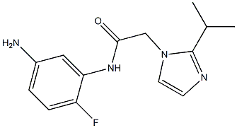 N-(5-amino-2-fluorophenyl)-2-[2-(propan-2-yl)-1H-imidazol-1-yl]acetamide 结构式