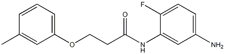 N-(5-amino-2-fluorophenyl)-3-(3-methylphenoxy)propanamide Struktur