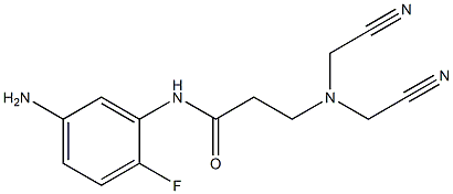 N-(5-amino-2-fluorophenyl)-3-[bis(cyanomethyl)amino]propanamide Struktur