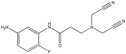 N-(5-amino-2-fluorophenyl)-3-[bis(cyanomethyl)amino]propanamide Structure