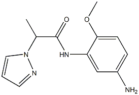 N-(5-amino-2-methoxyphenyl)-2-(1H-pyrazol-1-yl)propanamide 结构式