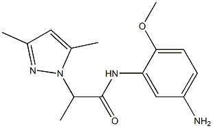 N-(5-amino-2-methoxyphenyl)-2-(3,5-dimethyl-1H-pyrazol-1-yl)propanamide Struktur