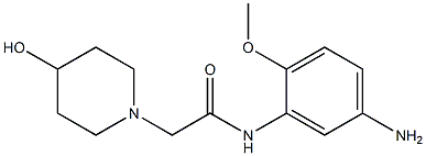 N-(5-amino-2-methoxyphenyl)-2-(4-hydroxypiperidin-1-yl)acetamide Struktur