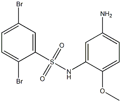 N-(5-amino-2-methoxyphenyl)-2,5-dibromobenzene-1-sulfonamide Structure