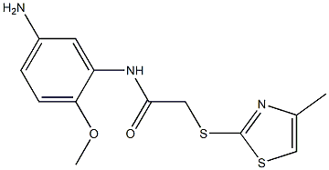 N-(5-amino-2-methoxyphenyl)-2-[(4-methyl-1,3-thiazol-2-yl)sulfanyl]acetamide