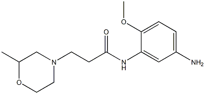 N-(5-amino-2-methoxyphenyl)-3-(2-methylmorpholin-4-yl)propanamide,,结构式