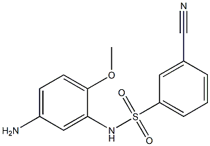 N-(5-amino-2-methoxyphenyl)-3-cyanobenzene-1-sulfonamide 化学構造式