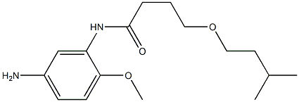 N-(5-amino-2-methoxyphenyl)-4-(3-methylbutoxy)butanamide 结构式