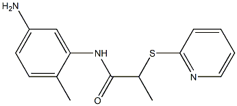 N-(5-amino-2-methylphenyl)-2-(pyridin-2-ylsulfanyl)propanamide,,结构式