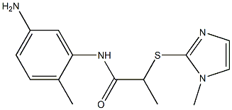 N-(5-amino-2-methylphenyl)-2-[(1-methyl-1H-imidazol-2-yl)sulfanyl]propanamide Struktur