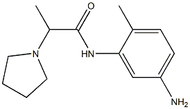 N-(5-amino-2-methylphenyl)-2-pyrrolidin-1-ylpropanamide,,结构式